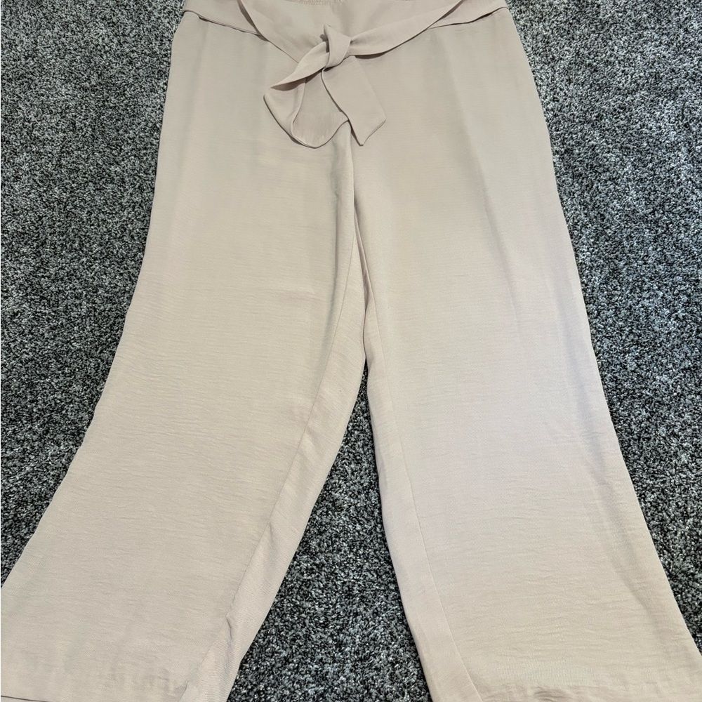 Soho Elegant Cream Wide-Leg Pants woman’s size large